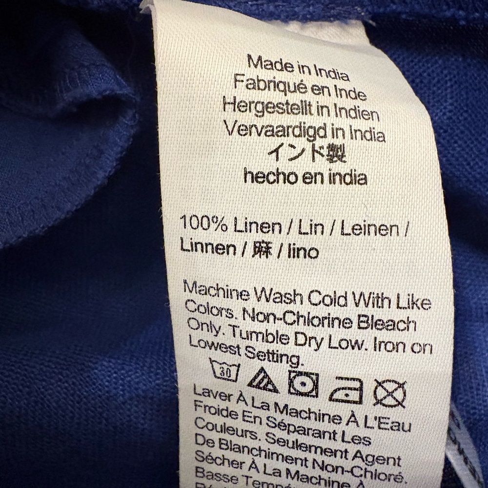 NWOT Madewell - Goldie Mini Dress in Bluestone 100% Linen Women’s Size 00 - Picture 9 of 10